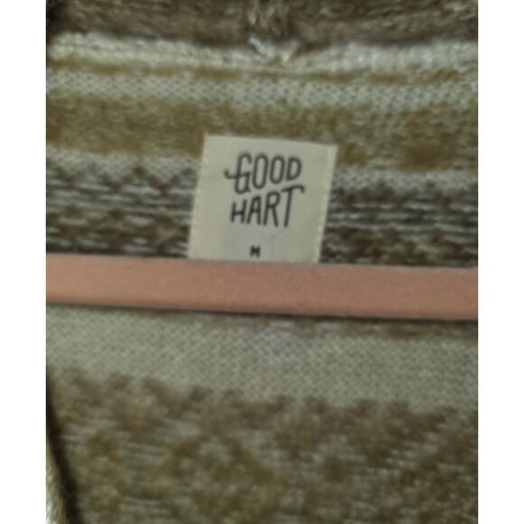 Good Heart Size Medium Open Front Striped Cardigan EUC - Picture 3 of 3